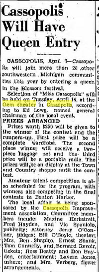 Gem Theatre - Benton Harbor News Palladium Apr 7 1953 Mention Of Theatre (newer photo)